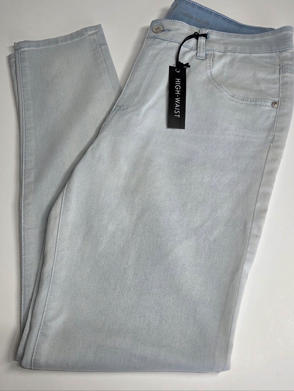 LiV By Delia's, Pale Blue Skinny High-Waist Jeans for Women - Picture 12 of 13